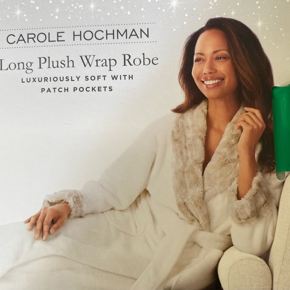 Nwt Carole Hochman Long plush wrap Robe - Picture 1 of 6